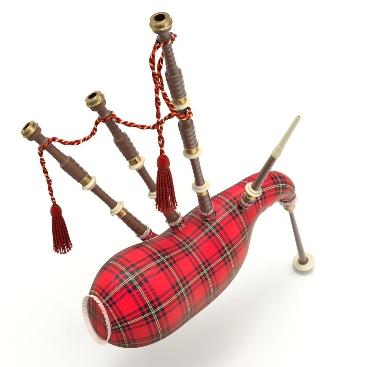 Bagpipe scottish 3D model_6