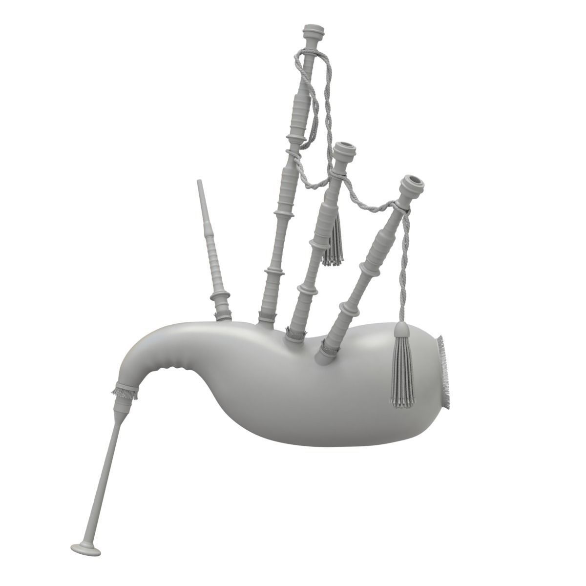 Bagpipe scottish 3D model_27