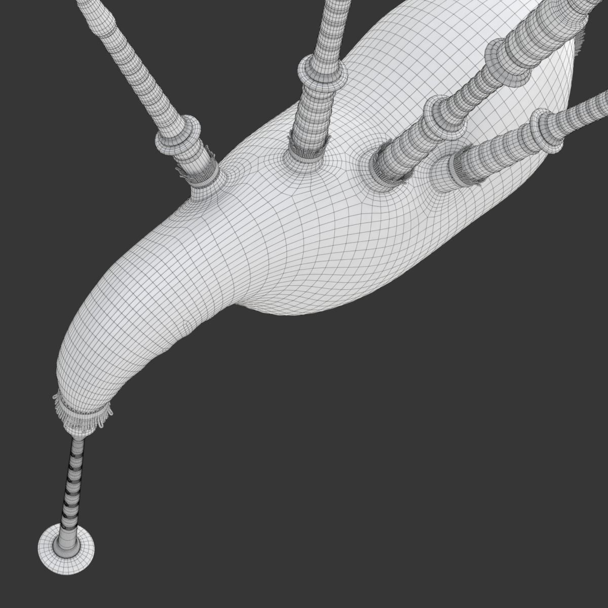Bagpipe scottish 3D model_45