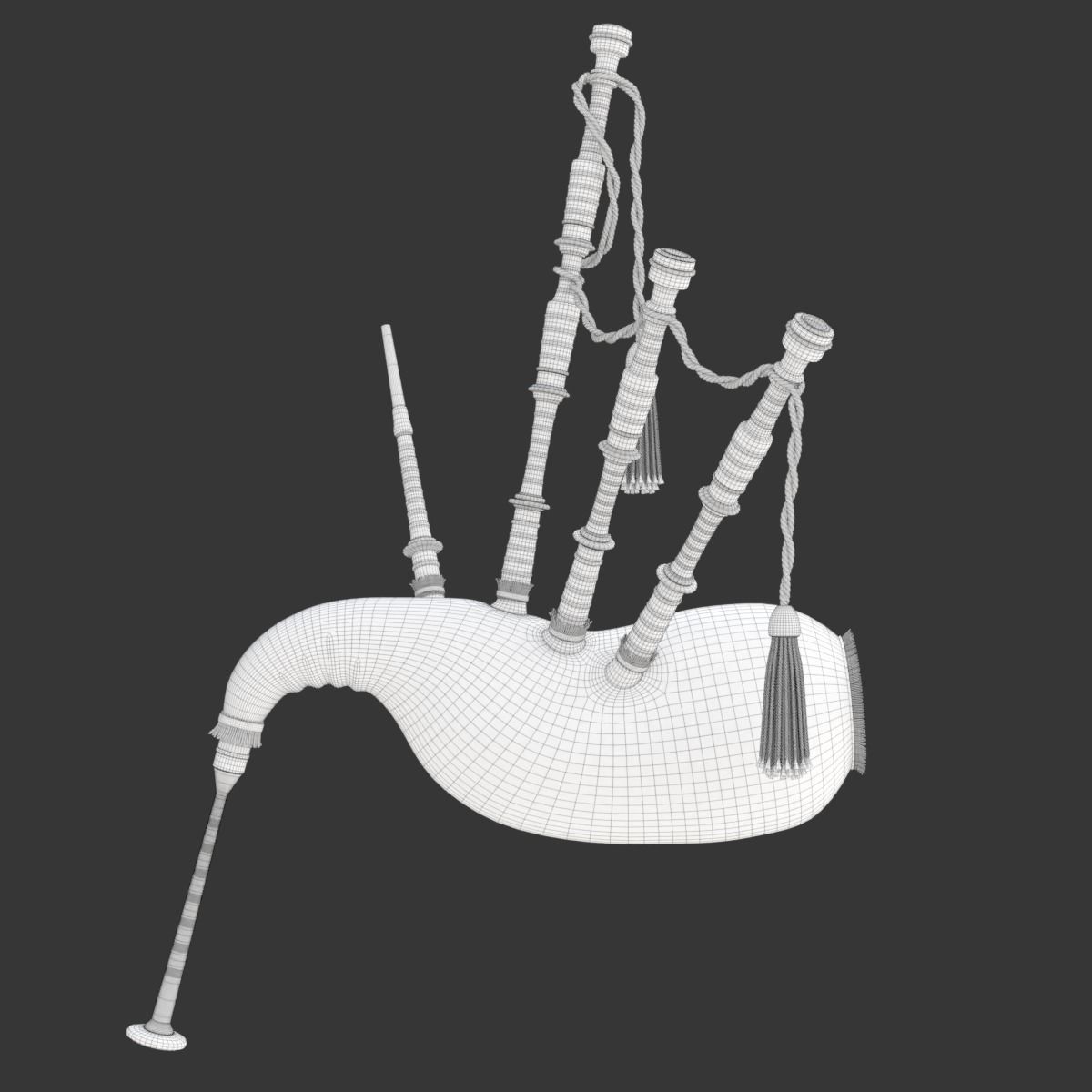 Bagpipe scottish 3D model_47