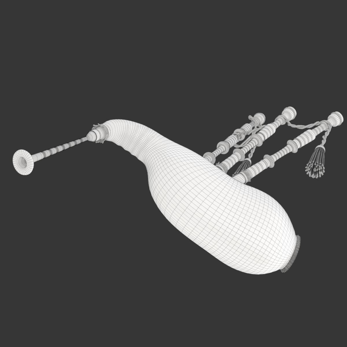 Bagpipe scottish 3D model_46