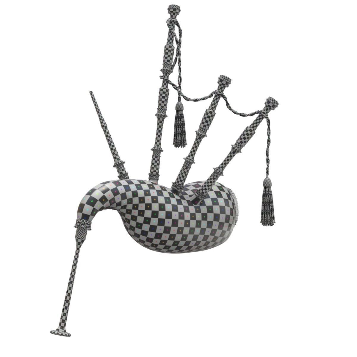 Bagpipe scottish 3D model_20