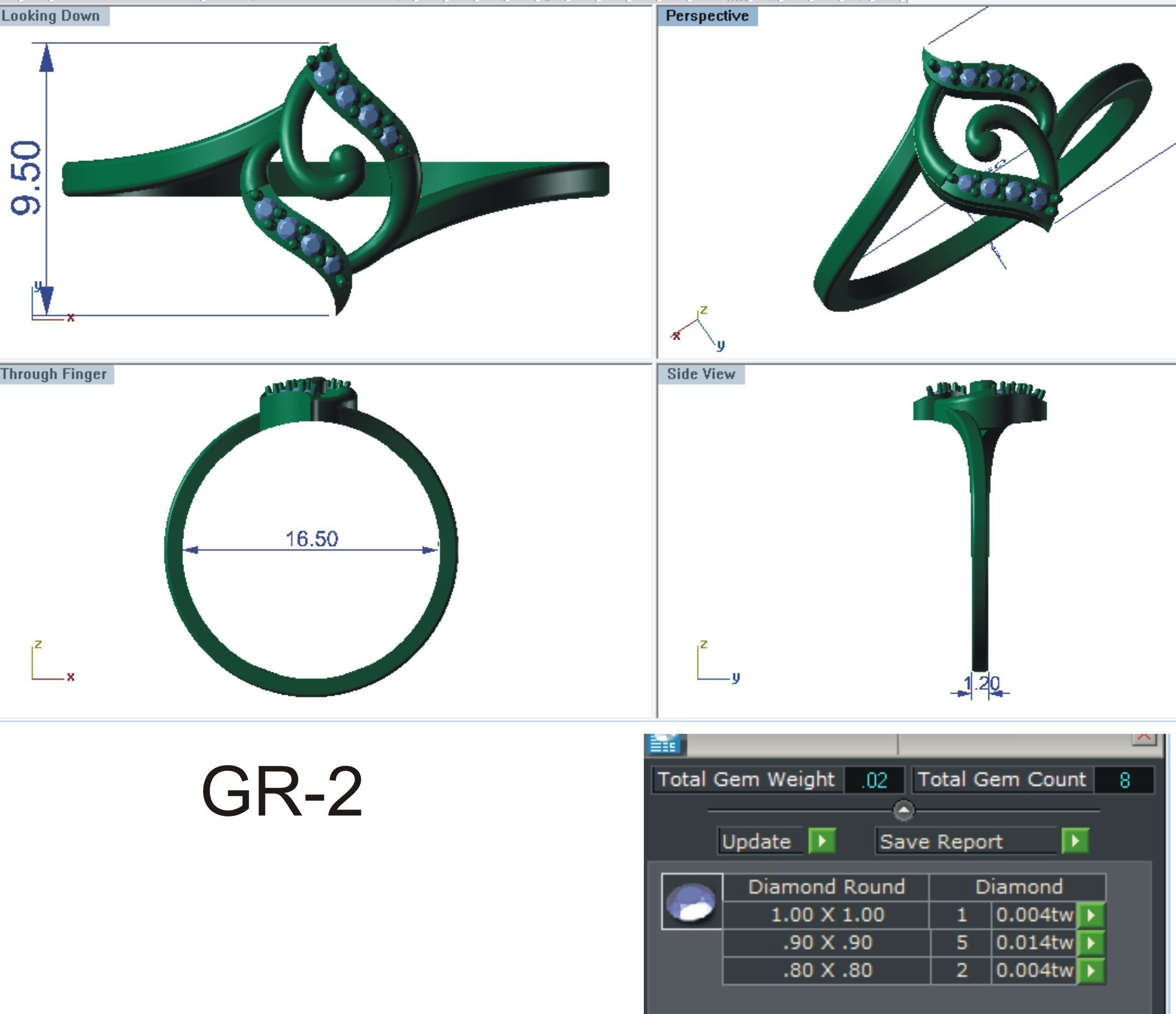 64 - 3DM STL RING MODEL LESS THAN 2GM LIGHT WT 3D print model_75