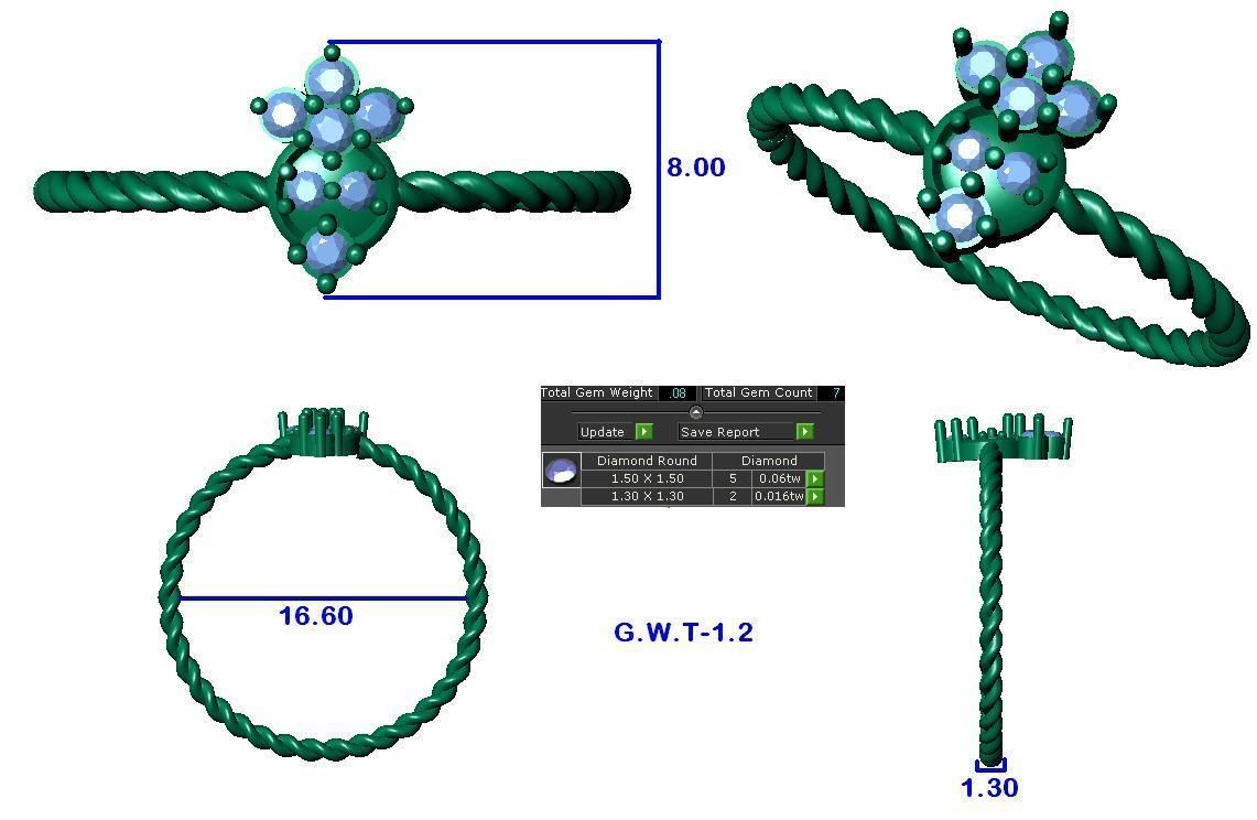 64 - 3DM STL RING MODEL LESS THAN 2GM LIGHT WT 3D print model_56