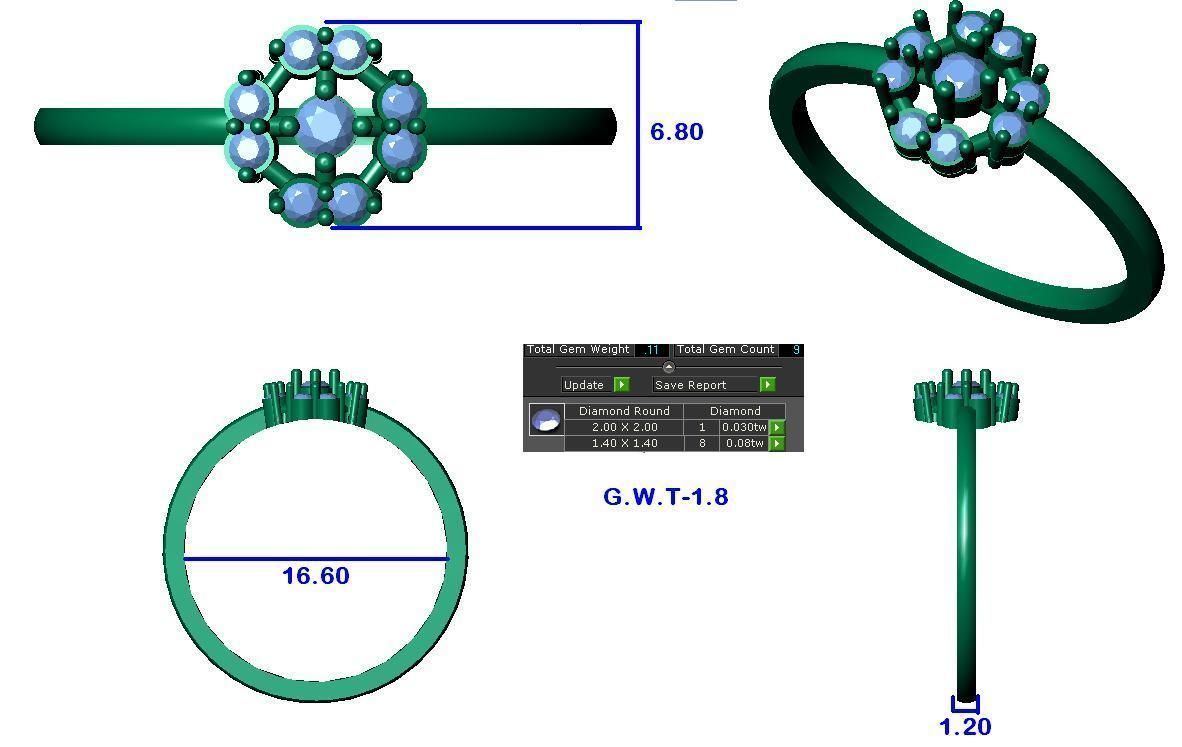 64 - 3DM STL RING MODEL LESS THAN 2GM LIGHT WT 3D print model_58
