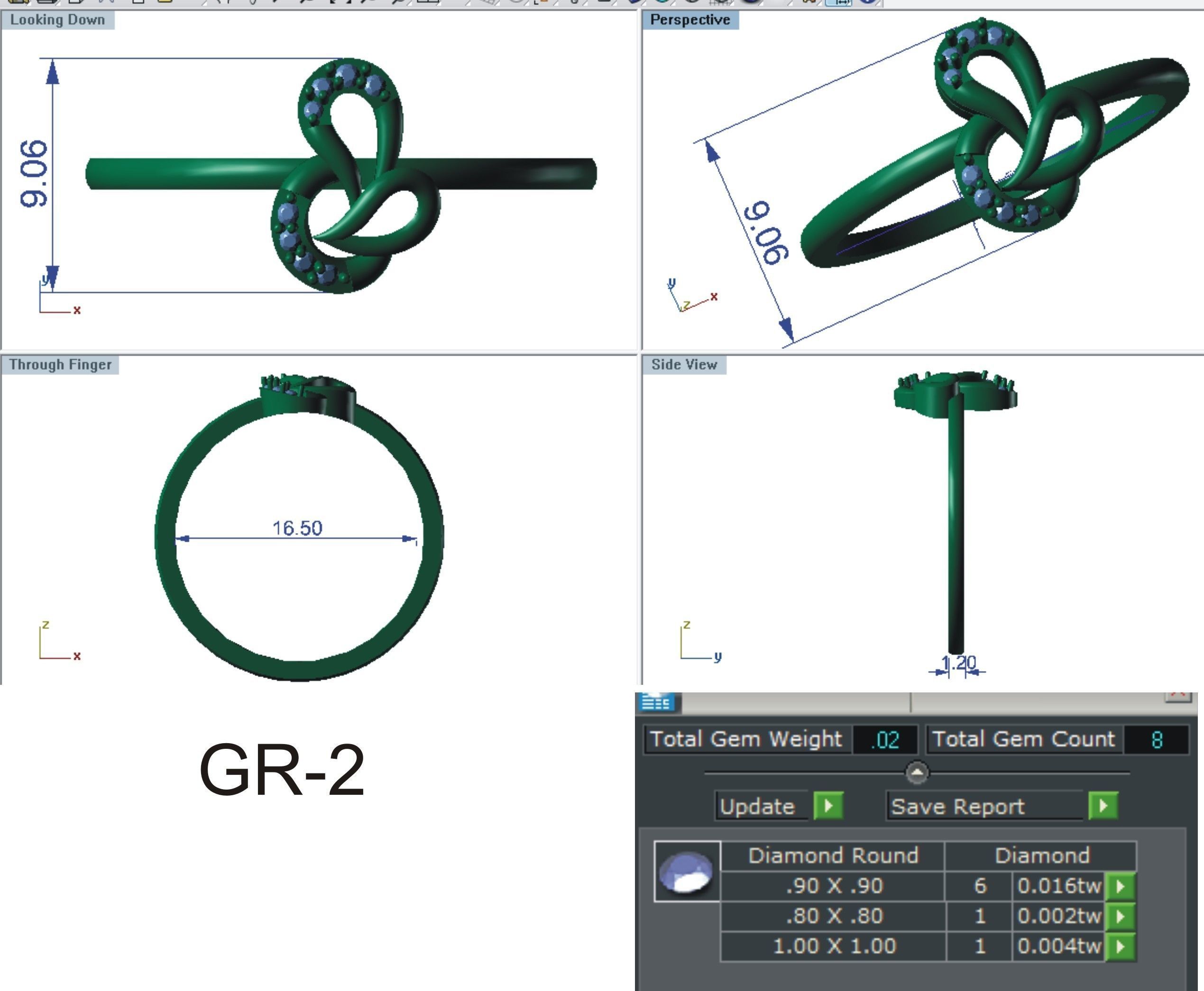 64 - 3DM STL RING MODEL LESS THAN 2GM LIGHT WT 3D print model_73