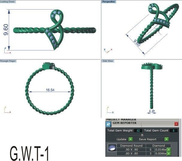 64 - 3DM STL RING MODEL LESS THAN 2GM LIGHT WT 3D print model_74