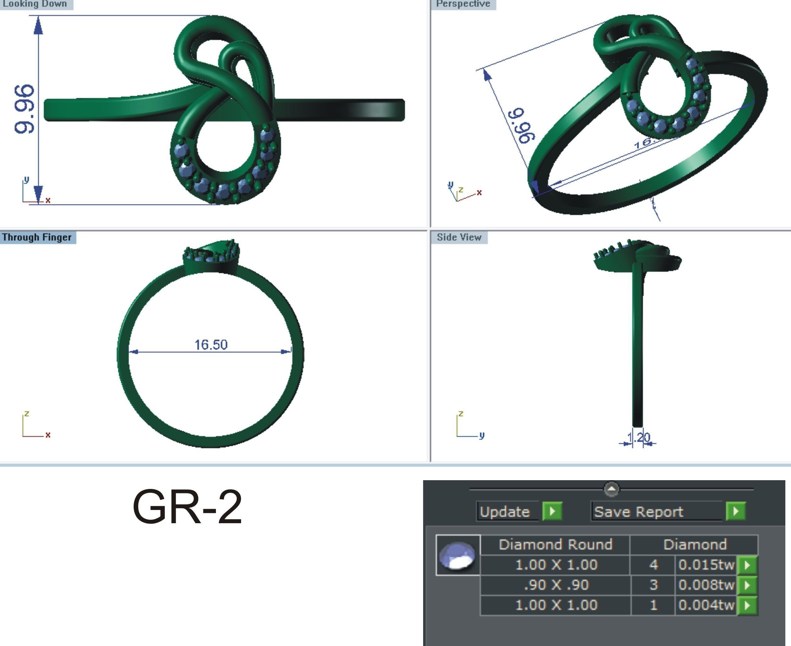 64 - 3DM STL RING MODEL LESS THAN 2GM LIGHT WT 3D print model_68