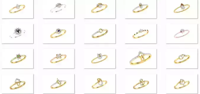 64 - 3DM  STL RING MODEL LESS THAN 2GM LIGHT WT  3D print model