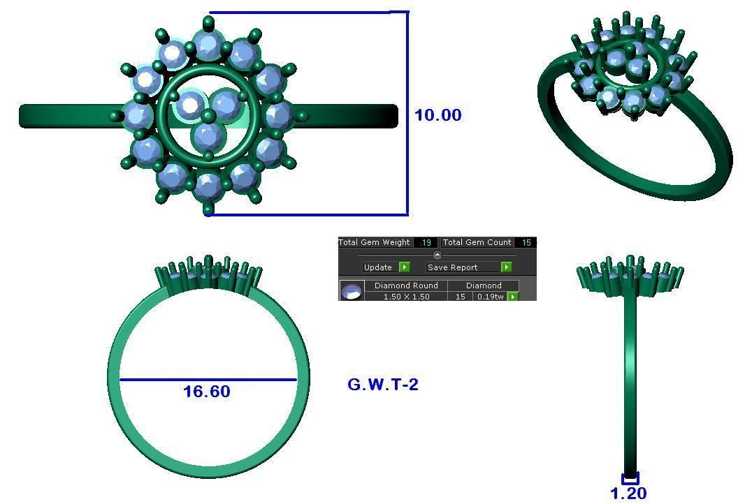 64 - 3DM STL RING MODEL LESS THAN 2GM LIGHT WT 3D print model_57