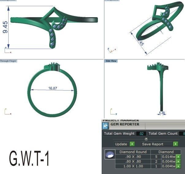 64 - 3DM STL RING MODEL LESS THAN 2GM LIGHT WT 3D print model_77