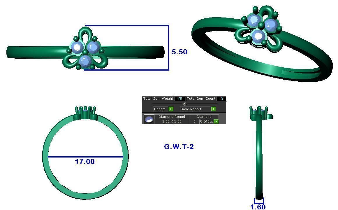 64 - 3DM STL RING MODEL LESS THAN 2GM LIGHT WT 3D print model_46