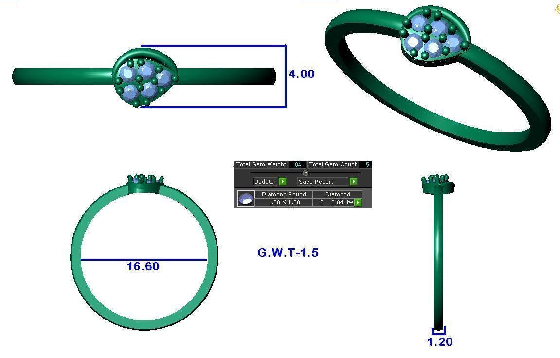 64 - 3DM STL RING MODEL LESS THAN 2GM LIGHT WT 3D print model_54