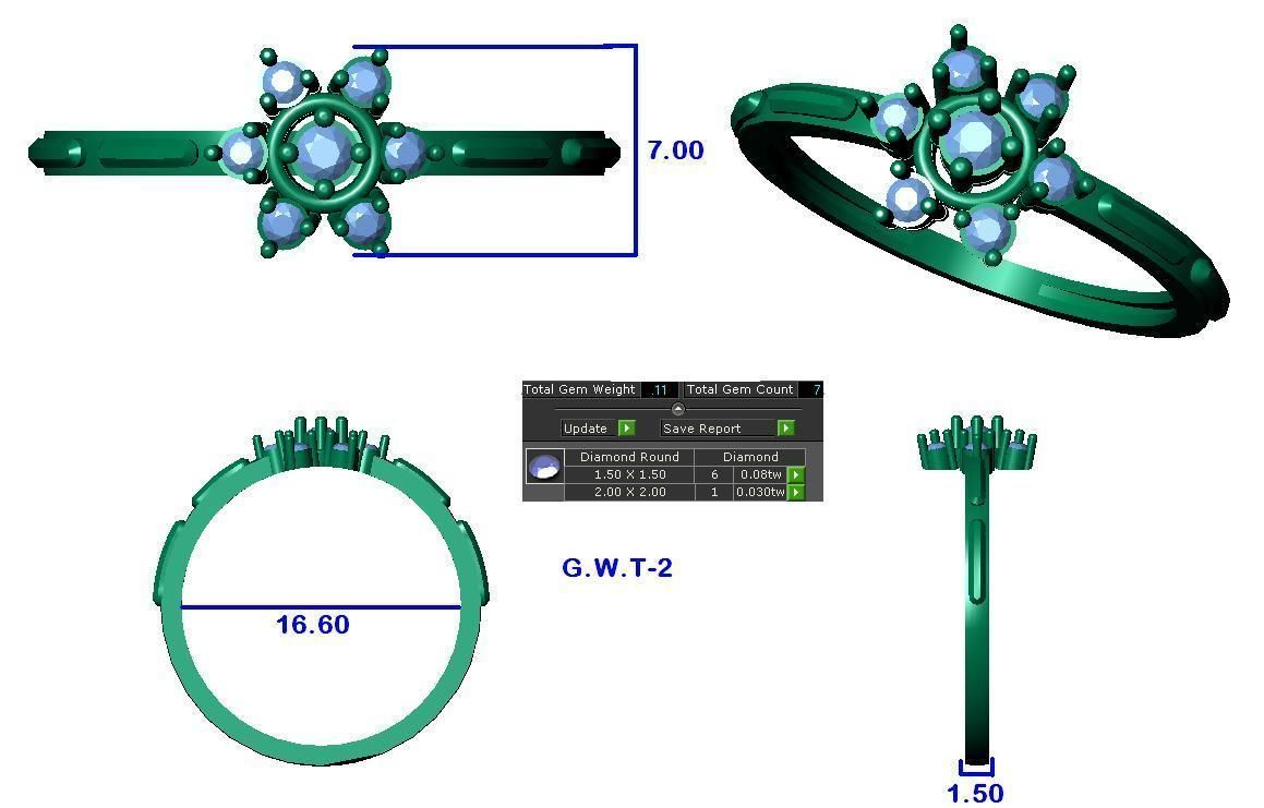 64 - 3DM STL RING MODEL LESS THAN 2GM LIGHT WT 3D print model_62