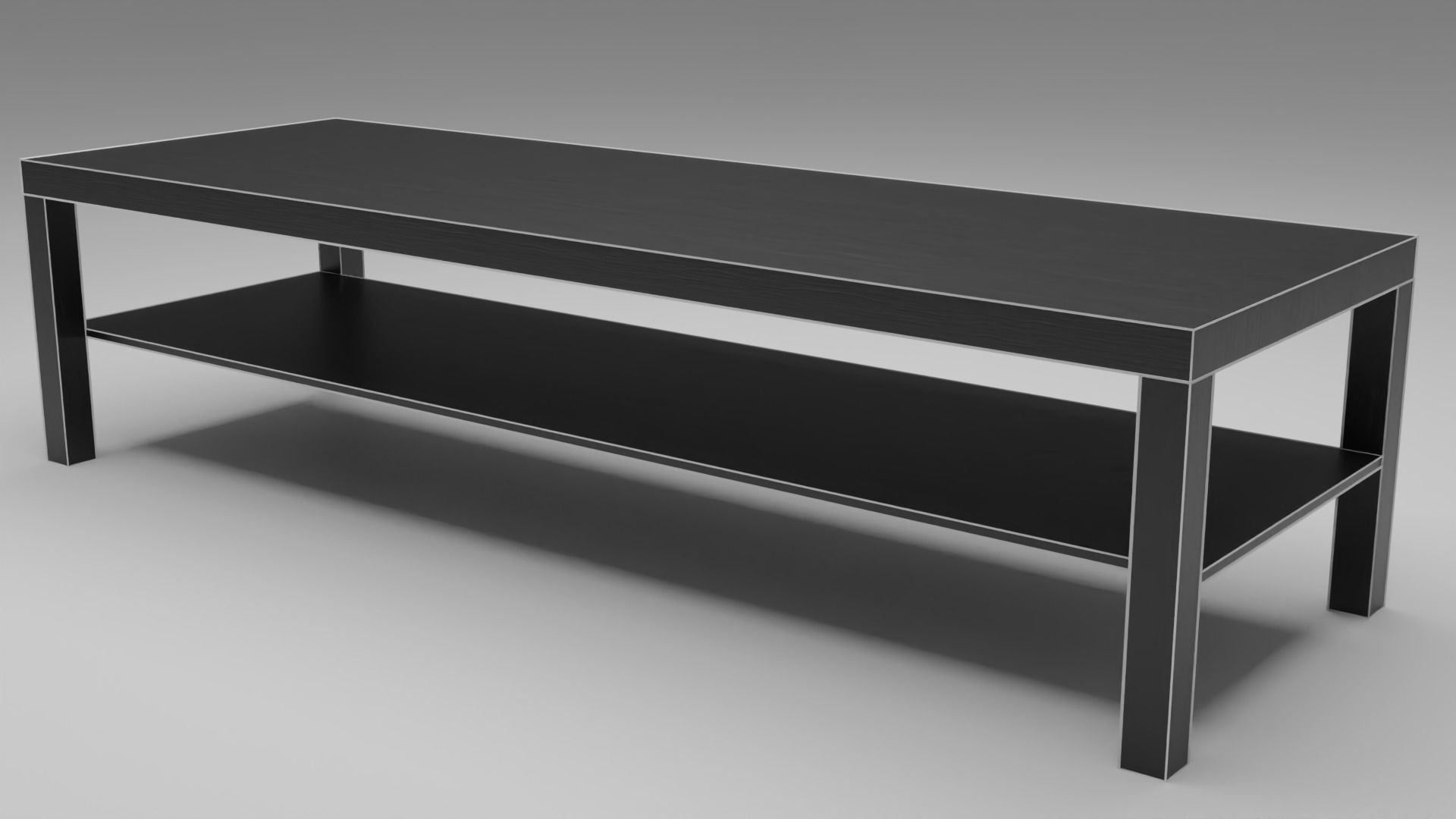 Coffee Table Generic Low-poly 3D model_5
