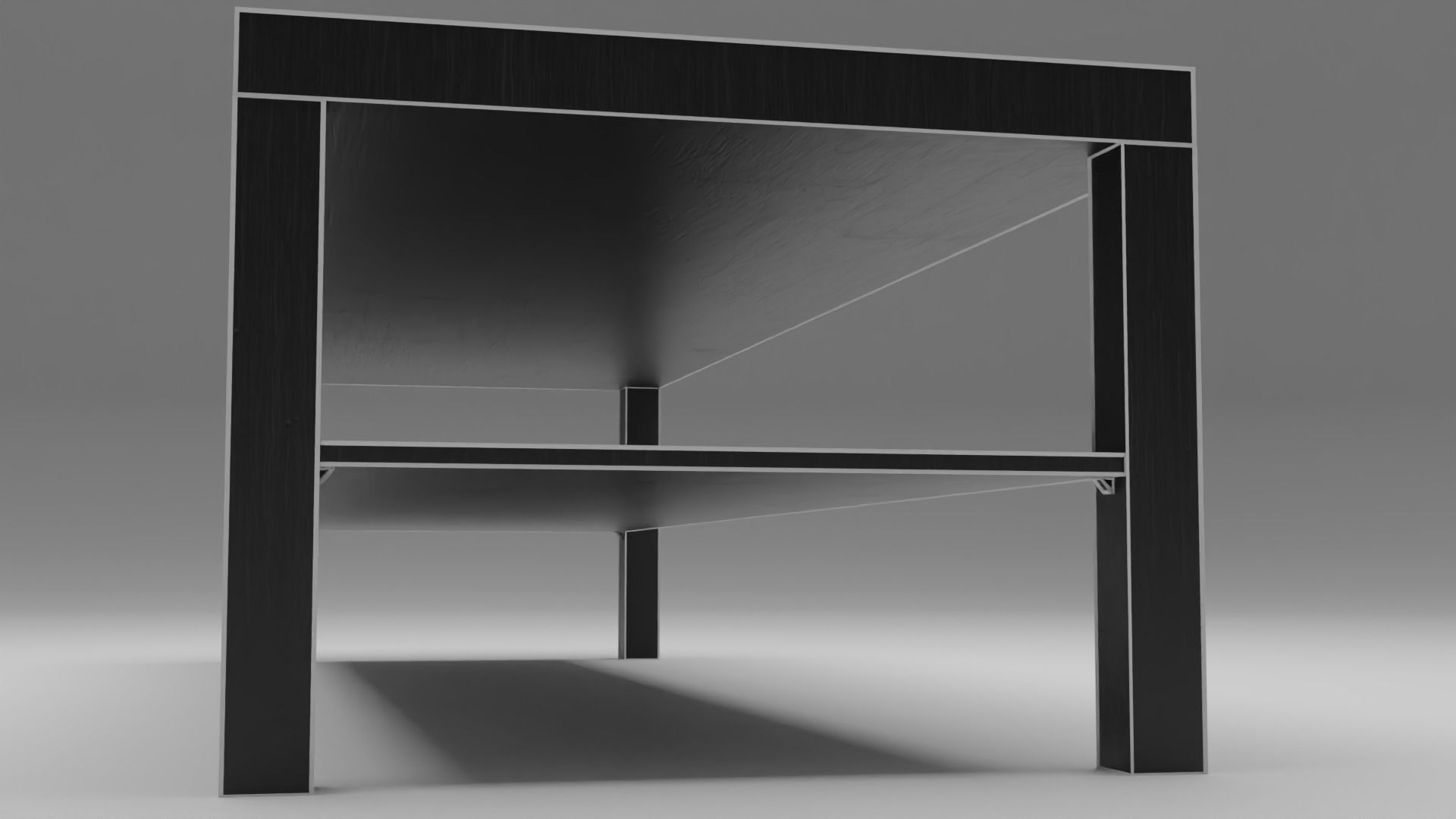 Coffee Table Generic Low-poly 3D model_6