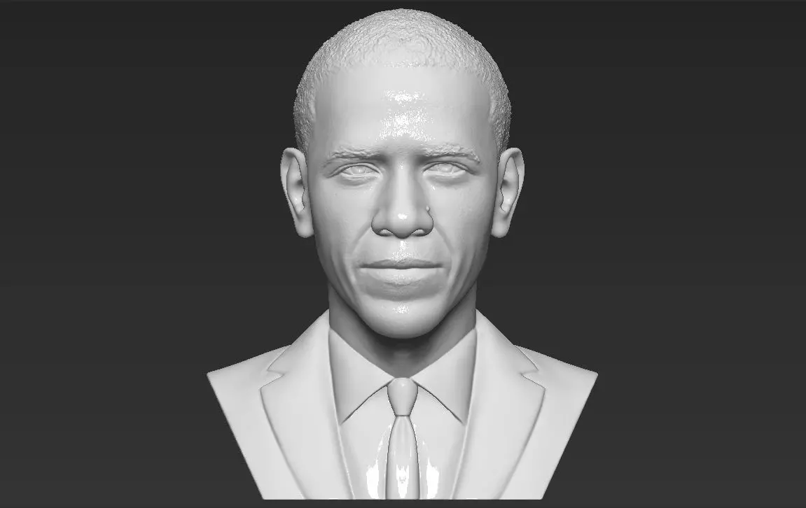 Barack Obama bust 3D printing ready stl obj formats 3D print model