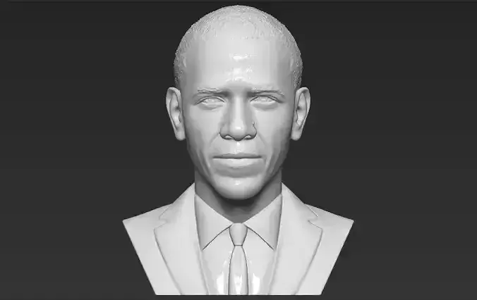 Barack Obama bust 3D printing ready stl obj formats 3D print model