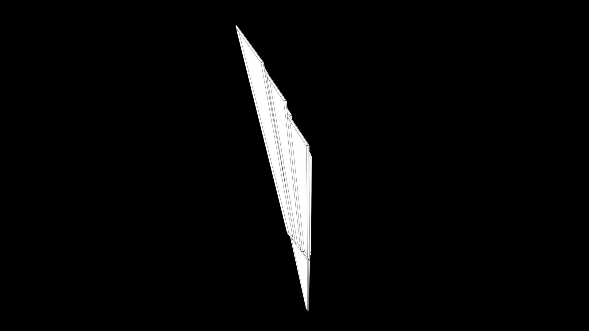 Wall Lamp Low-poly 3D model_2