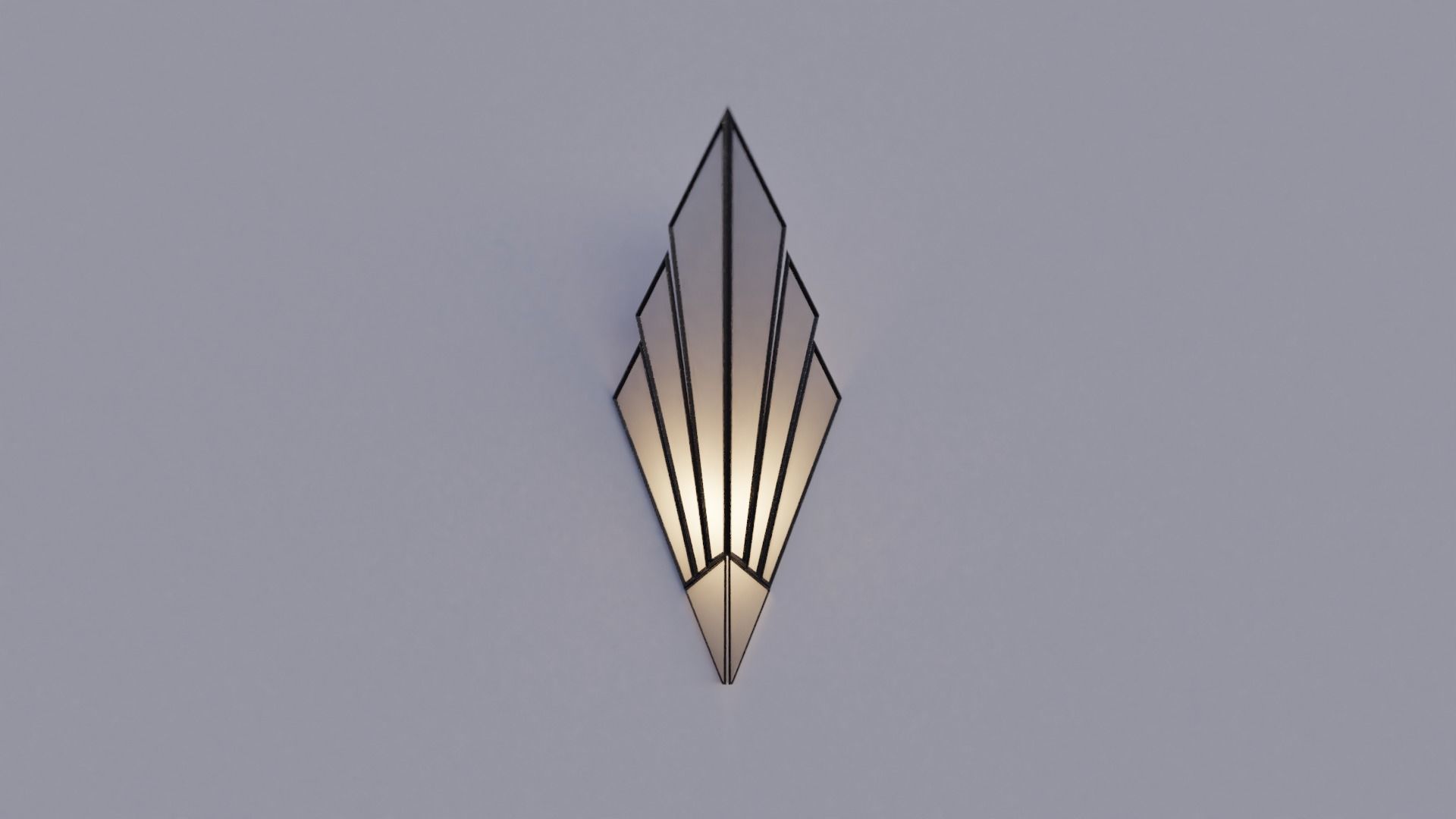 Wall Lamp Low-poly 3D model_1