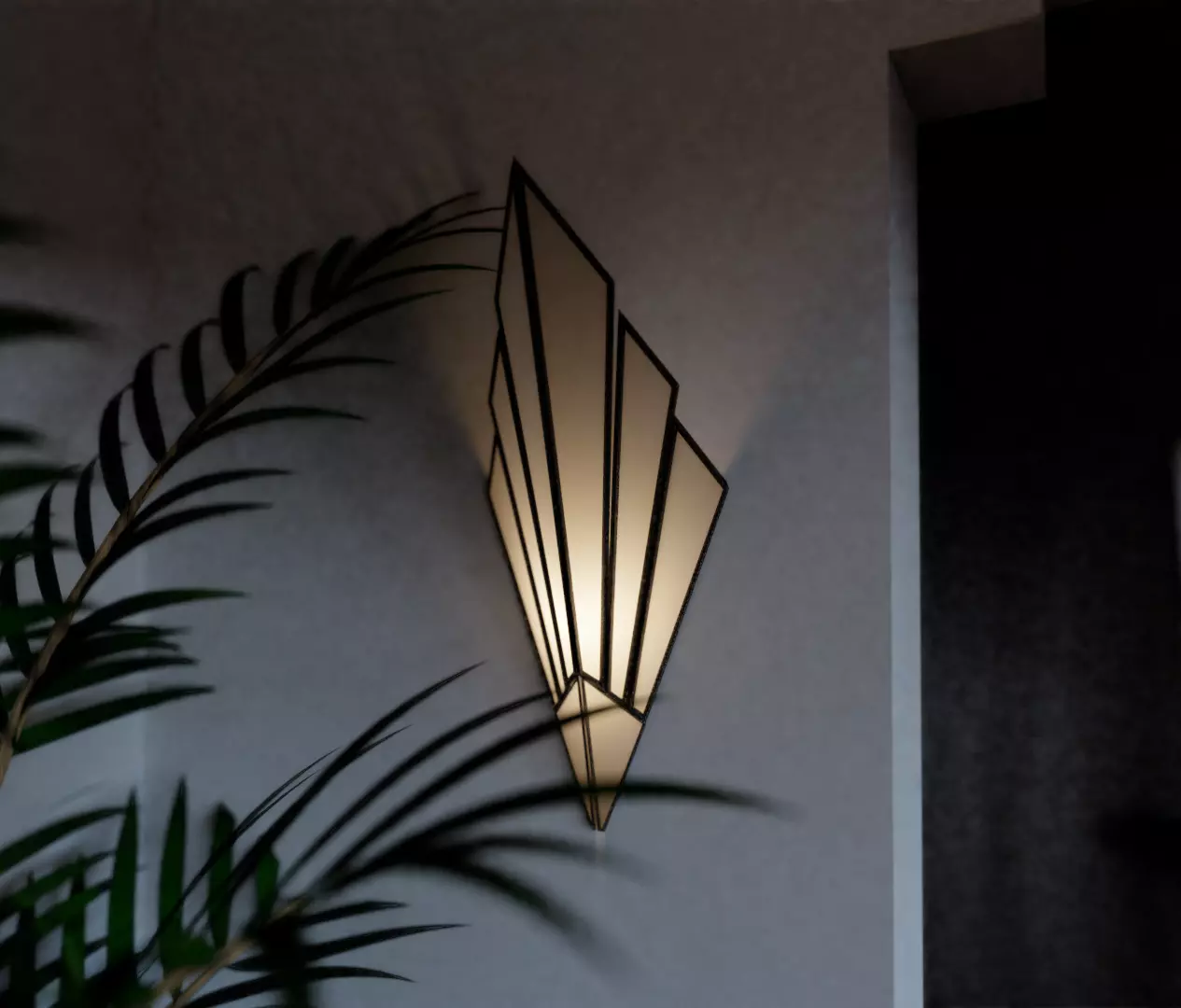 Wall Lamp Low-poly 3D model_0