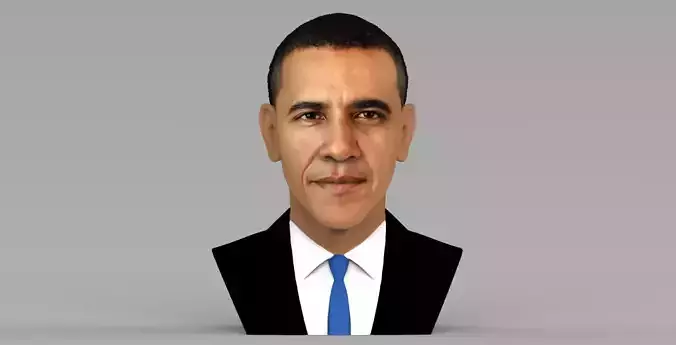 Barack Obama bust ready for full color 3D printing 3D print model