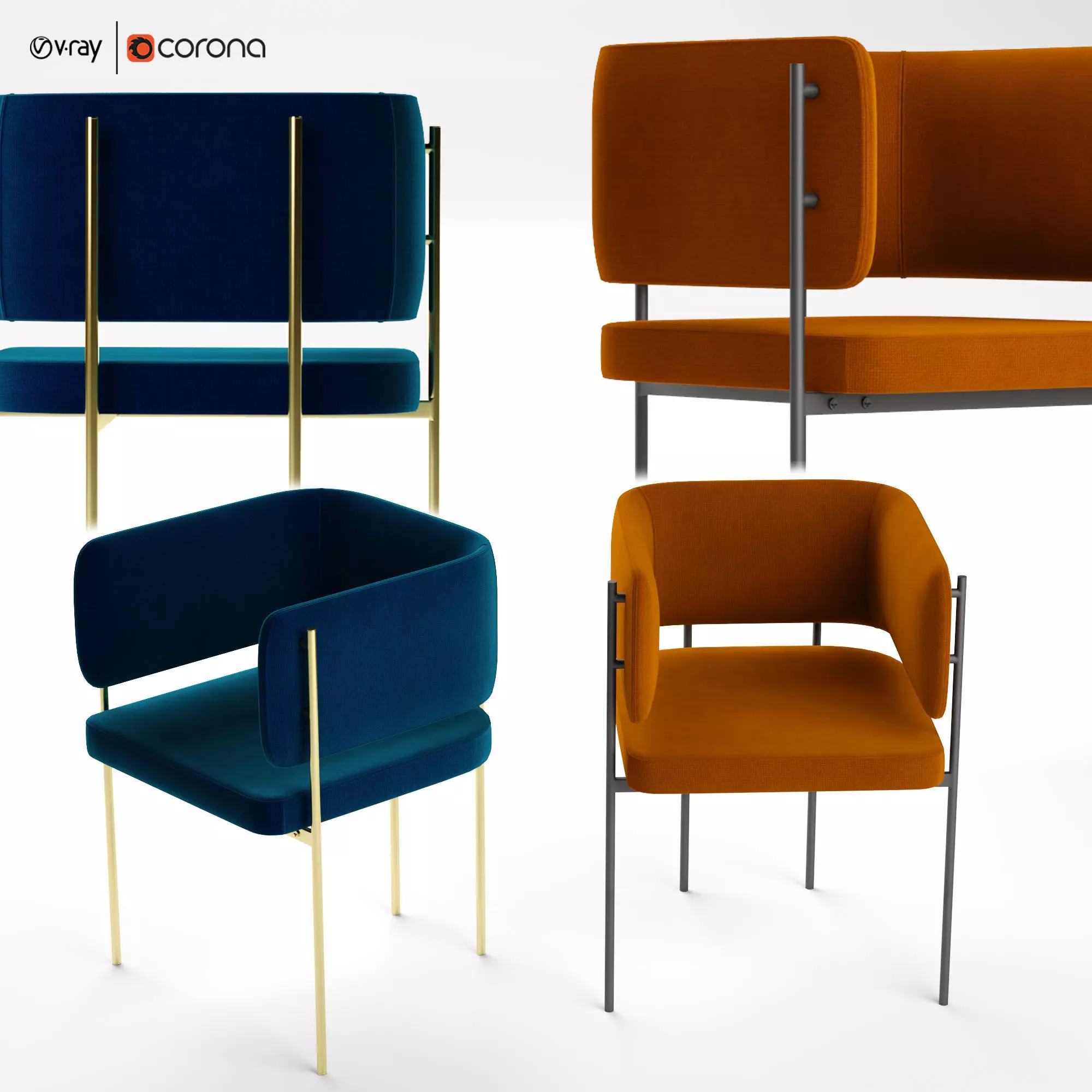 Crescent Armchair by Derlot Editions 3D model