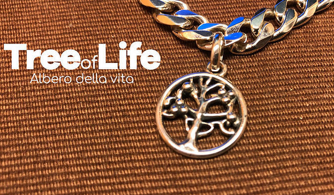 Charm in argento albero della vita 3D print model