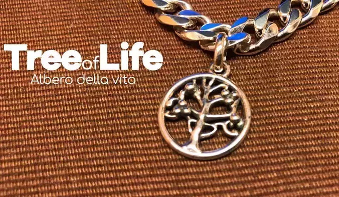 Charm in argento albero della vita 3D print model