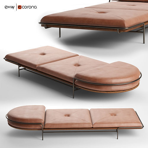 Geometric Daybed by Bassam Fellows 3D model