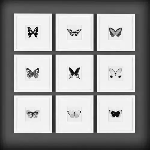Picture Frames Low-poly 3D model
