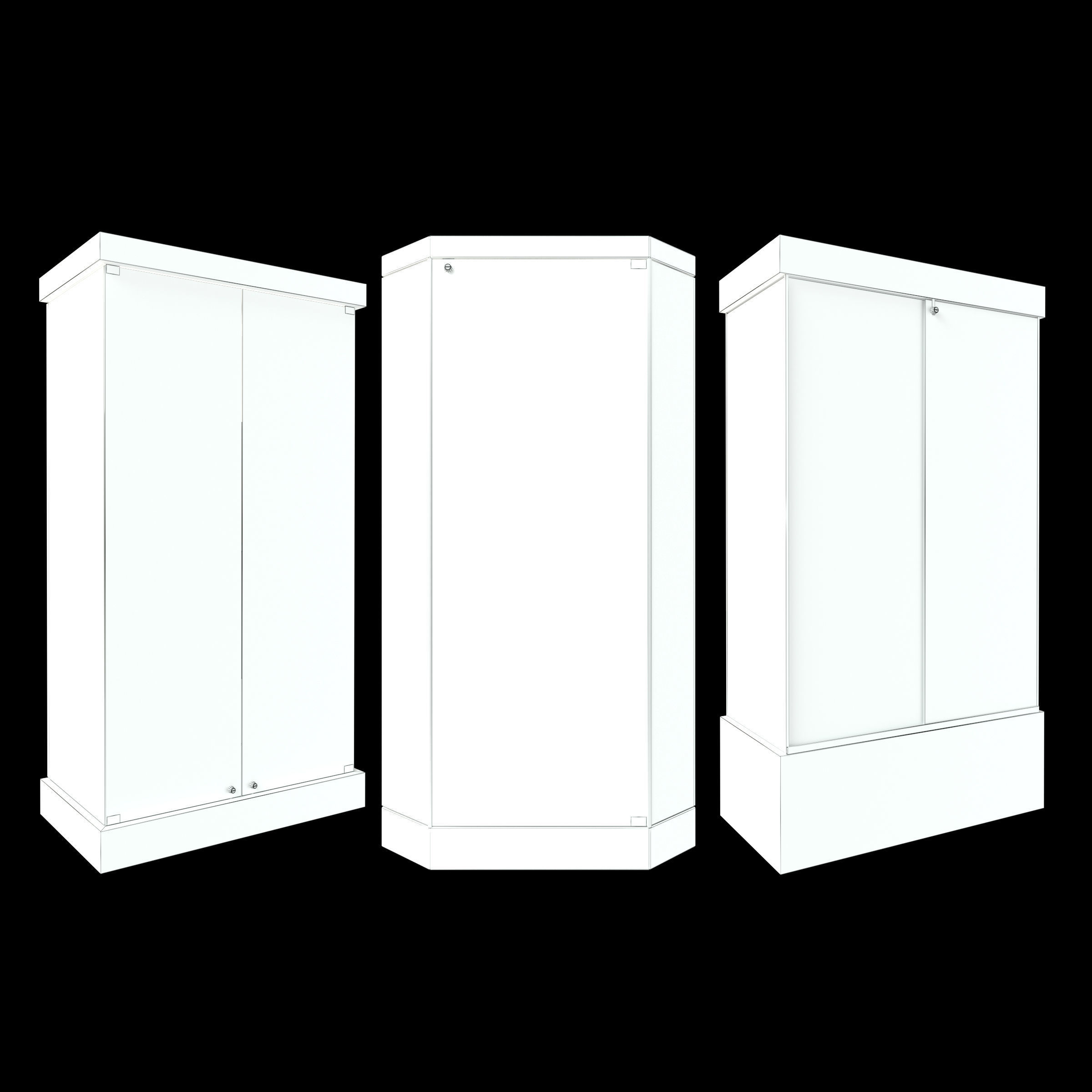 Glass shelves 2 3D model_1