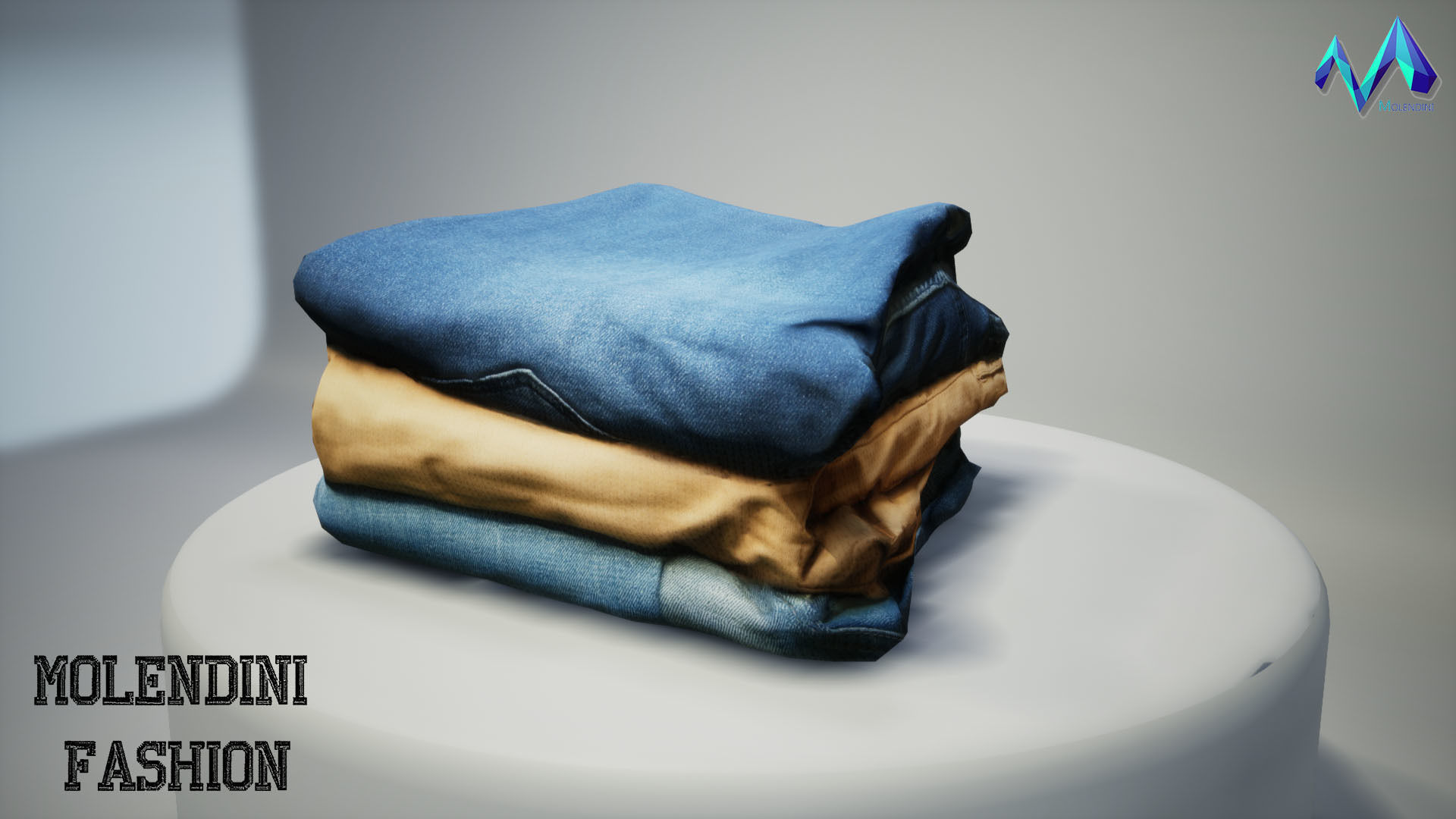 Jeans Photoscanned MF Low-poly 3D model_3