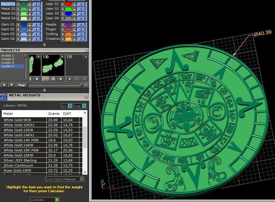 Mayan calendar 3D print model_10