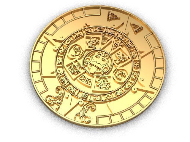Mayan calendar 3D print model_3