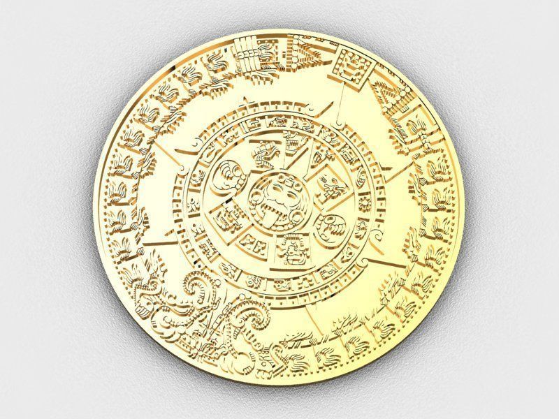Mayan calendar 3D print model_8