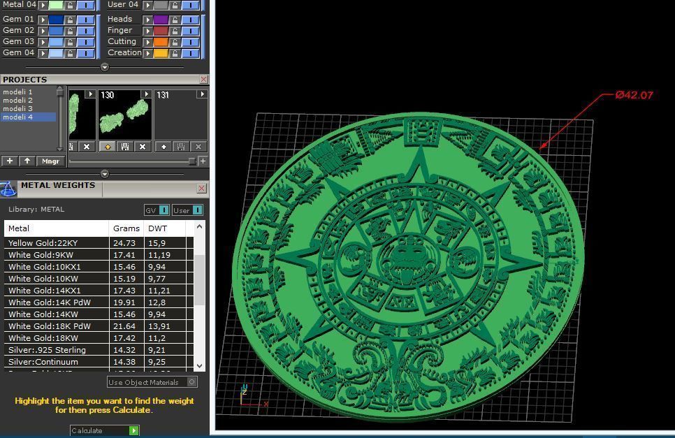 Mayan calendar 3D print model_11