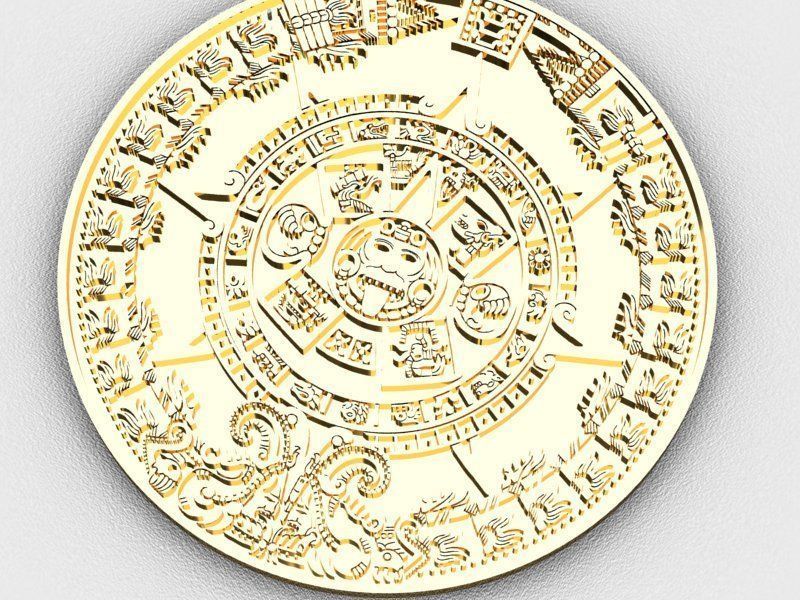 Mayan calendar 3D print model_4