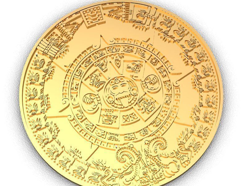 Mayan calendar 3D print model_5