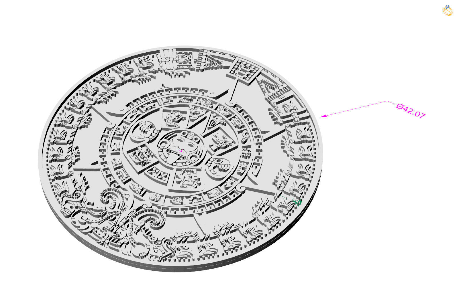 Mayan calendar 3D print model_16