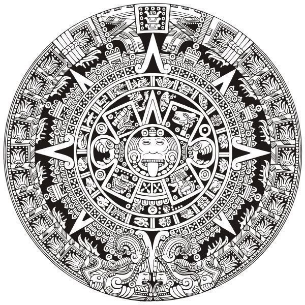 Mayan calendar 3D print model_17