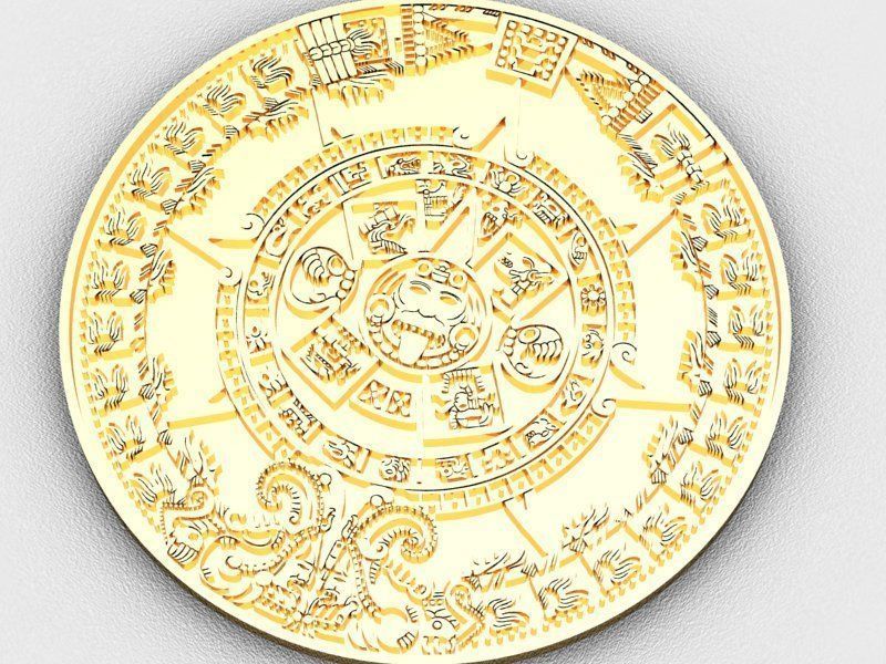 Mayan calendar 3D print model_9