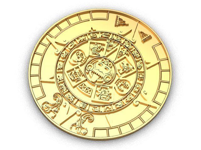 Mayan calendar 3D print model_6