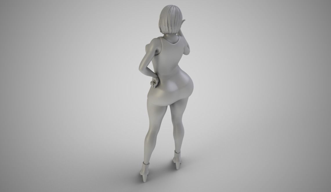 Girl Showing Direction 3D print model_3