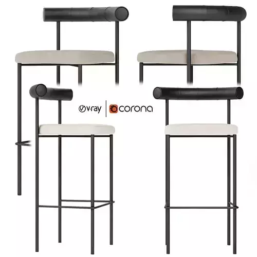 Kashmir Barstool Simon James Resident 3D model