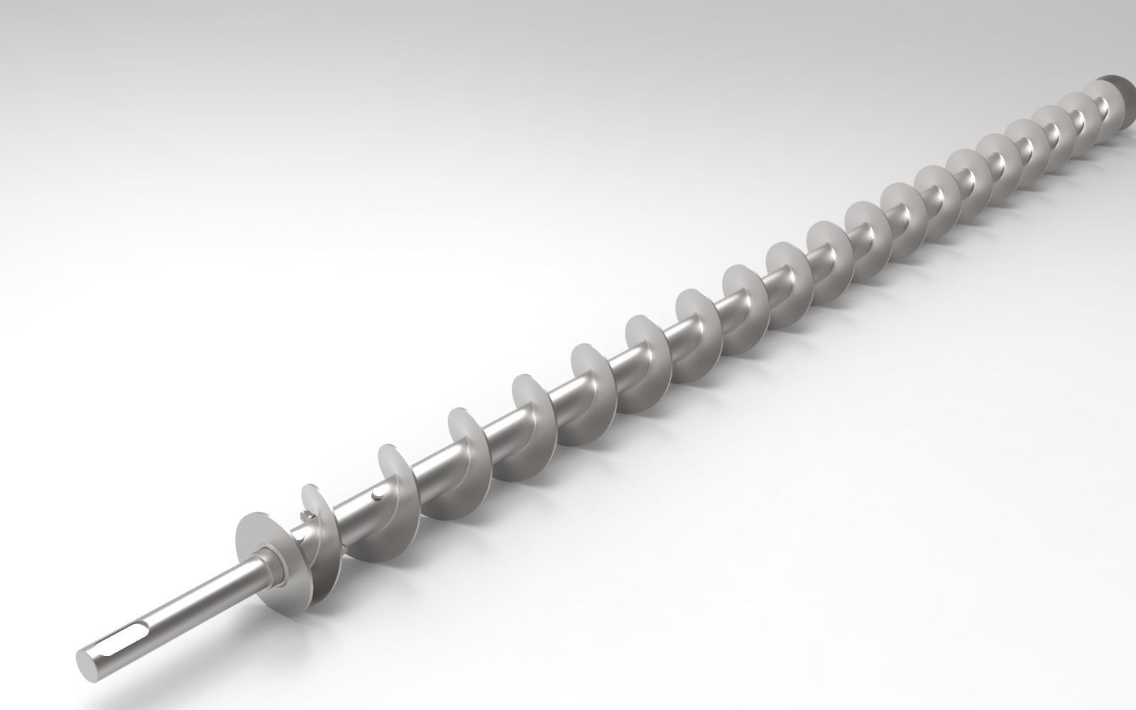 Screw metal 3D model_2