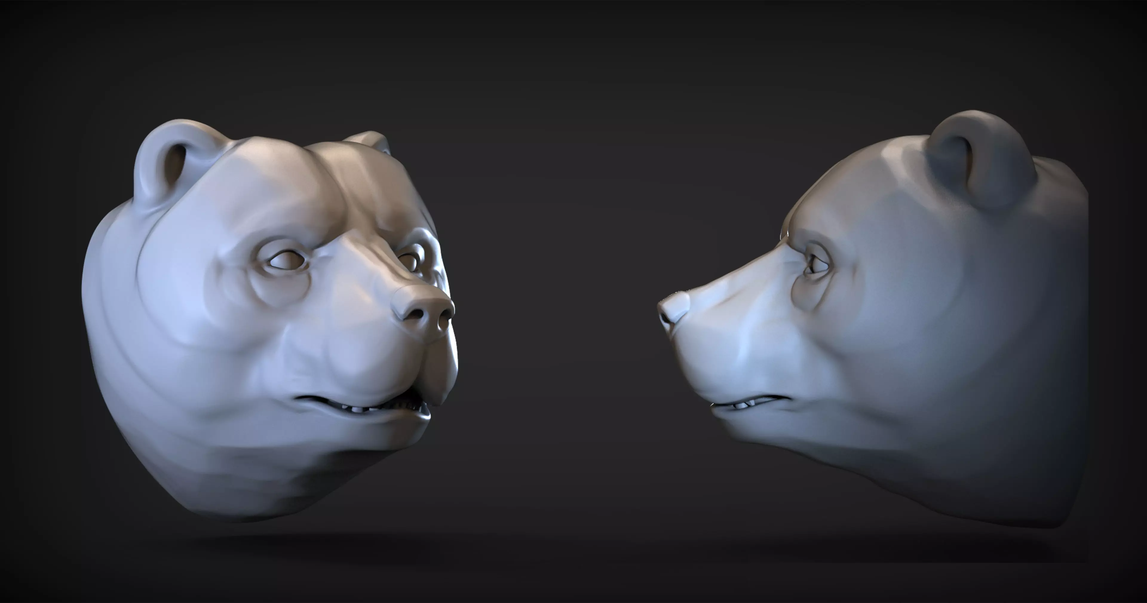 Bear head 1 3D print model_0