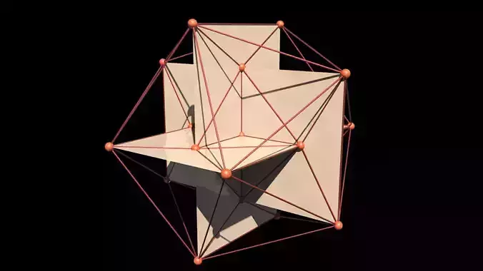 Icosahedron chair made of triangles