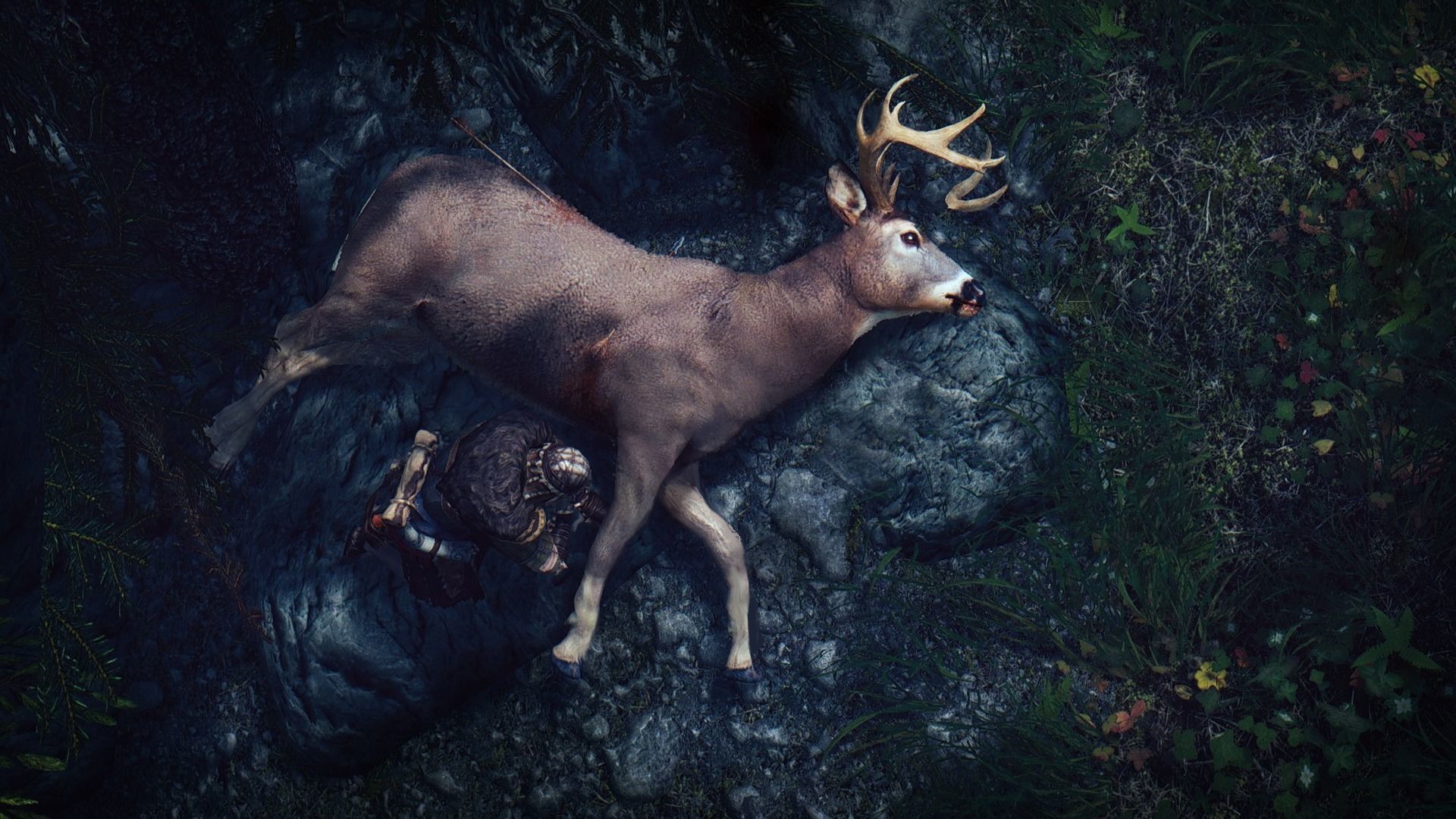 White tailed Buck Rig for Realtime Games and Cinematics Low-poly 3D model_4