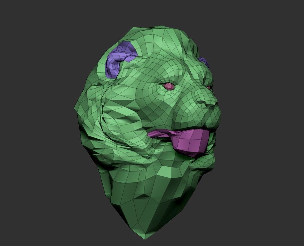 Lion Head 3D print model_7